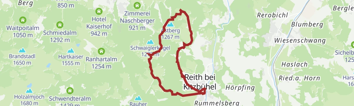 Route map: Scharlwand-Kathen-Hollenauer Kreuz